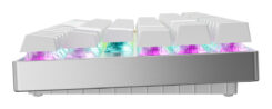 CHERRY MX 8.2 Pro TMR Wireless toetsenbord Gamen USB + RF Wireless + Bluetooth QWERTZ Duits Zilver, Wit - Afbeelding 5