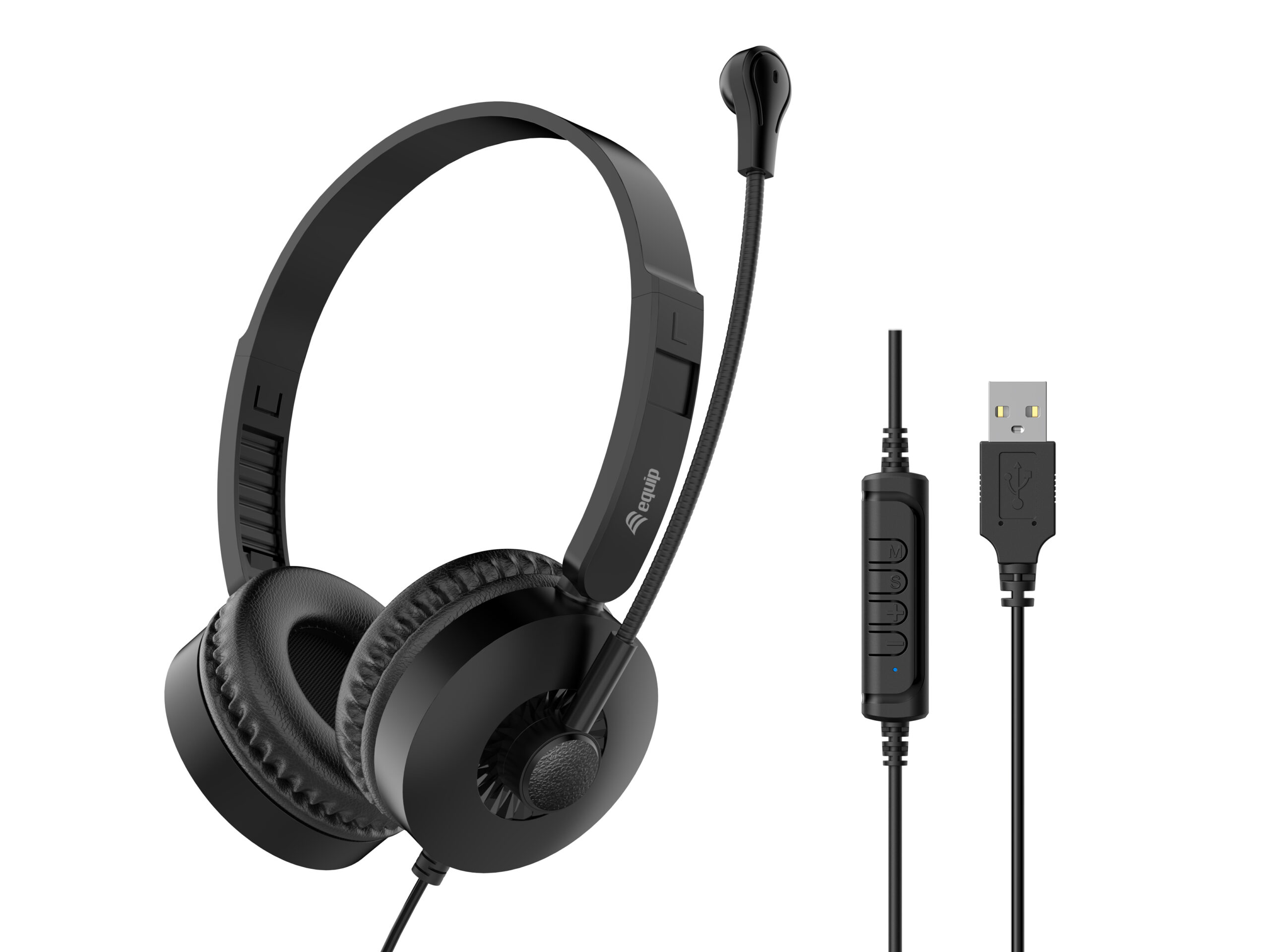 Equip 245301 hoofdtelefoon/headset Bedraad Hoofdband Oproepen/muziek Zwart - Afbeelding 3