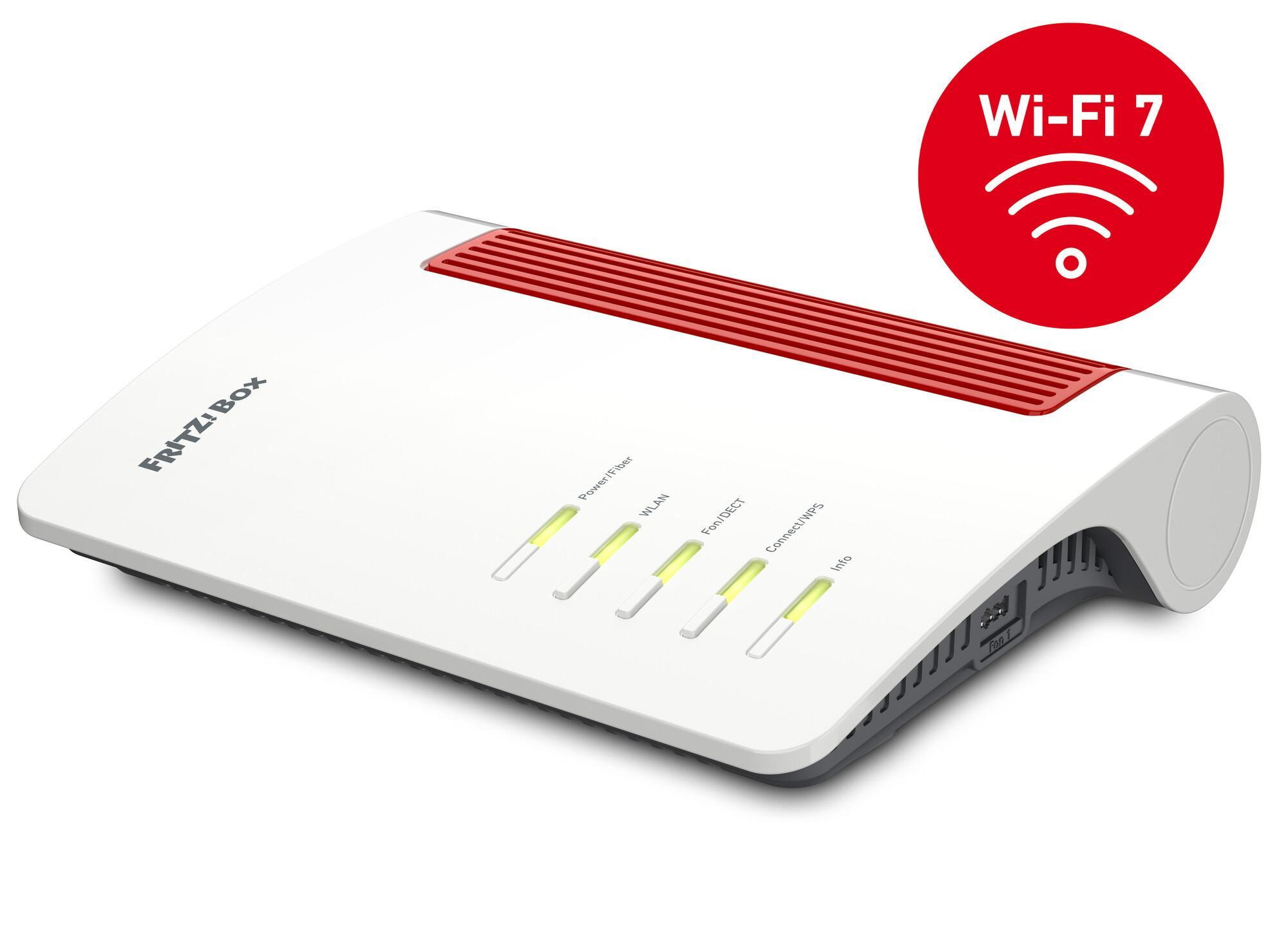 Box FRITZ! 5690 International draadloze router 2.5 Gigabit Ethernet Dual-band (2.4 GHz / 5 GHz) Rood, Wit