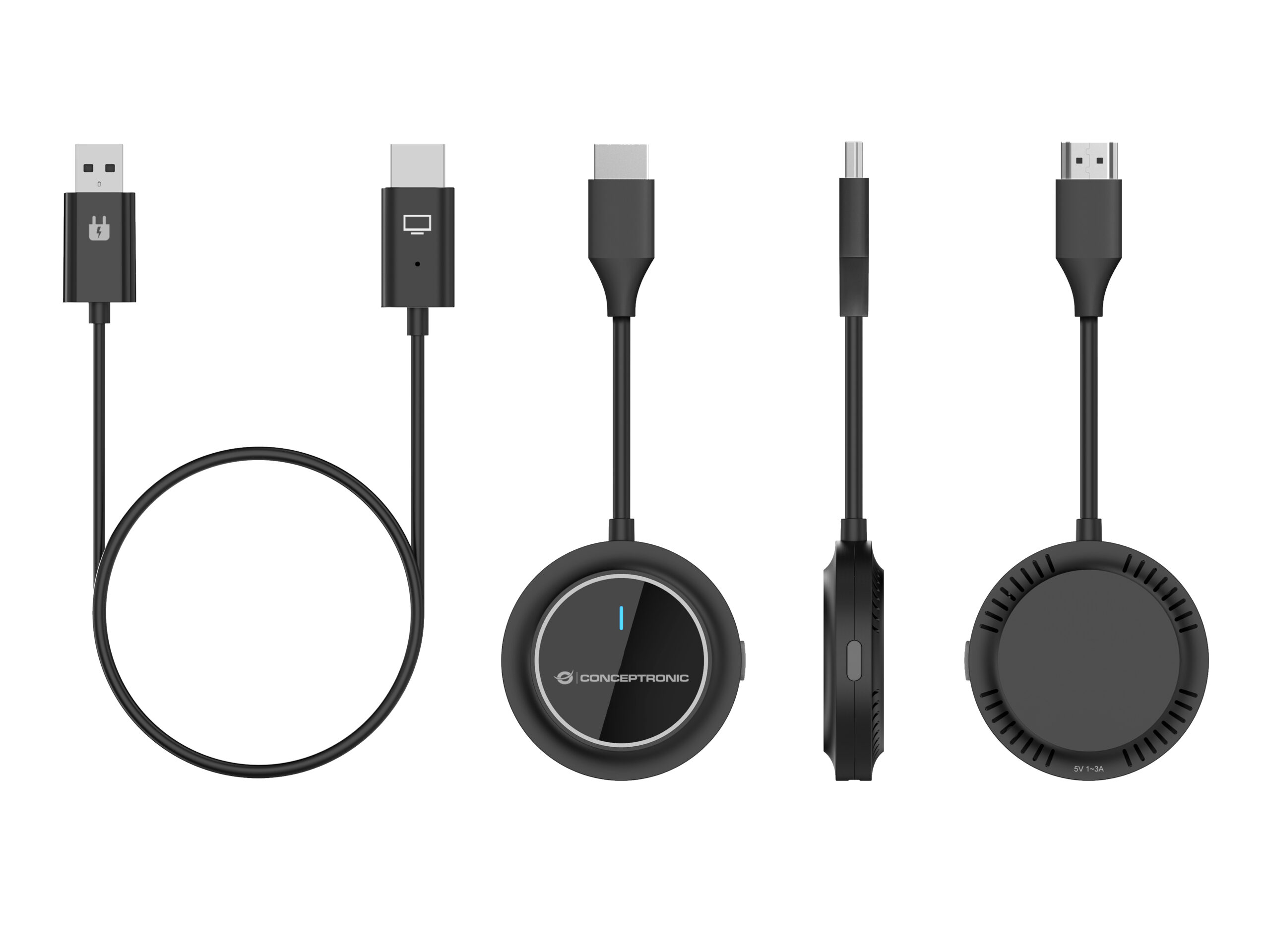 Conceptronic ATHERIC02B draadloze beeldschermadapter HDMI/USB Volledige HD Dongle - Afbeelding 3