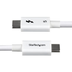 StarTech.com 1m Thunderbolt 5 Kabel, 80Gbps/Tot 120Gbps, 240W PD, 8K 60Hz, Gecertificeerde Thunderbolt Kabel, Compatibel met Thunderbolt 4/USB4/USB-C, Wit - Afbeelding 4
