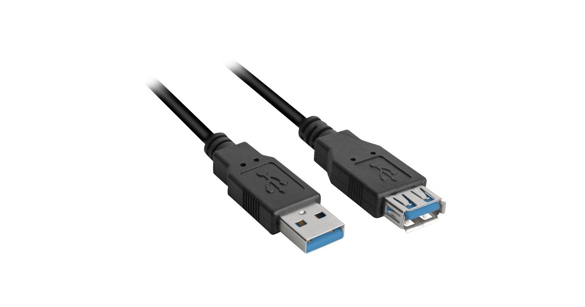 Sharkoon Kabel USB 3.0 verleng 2,0m zwart