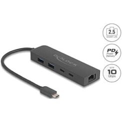 DELOCK 10 Gbps USB Hub met 2,5 Gigabit LAN Port en PD 85 W