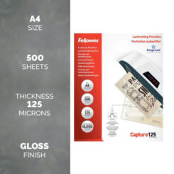 Fellowes Laminierfolie Admire A4 125Mikron 500er Pack