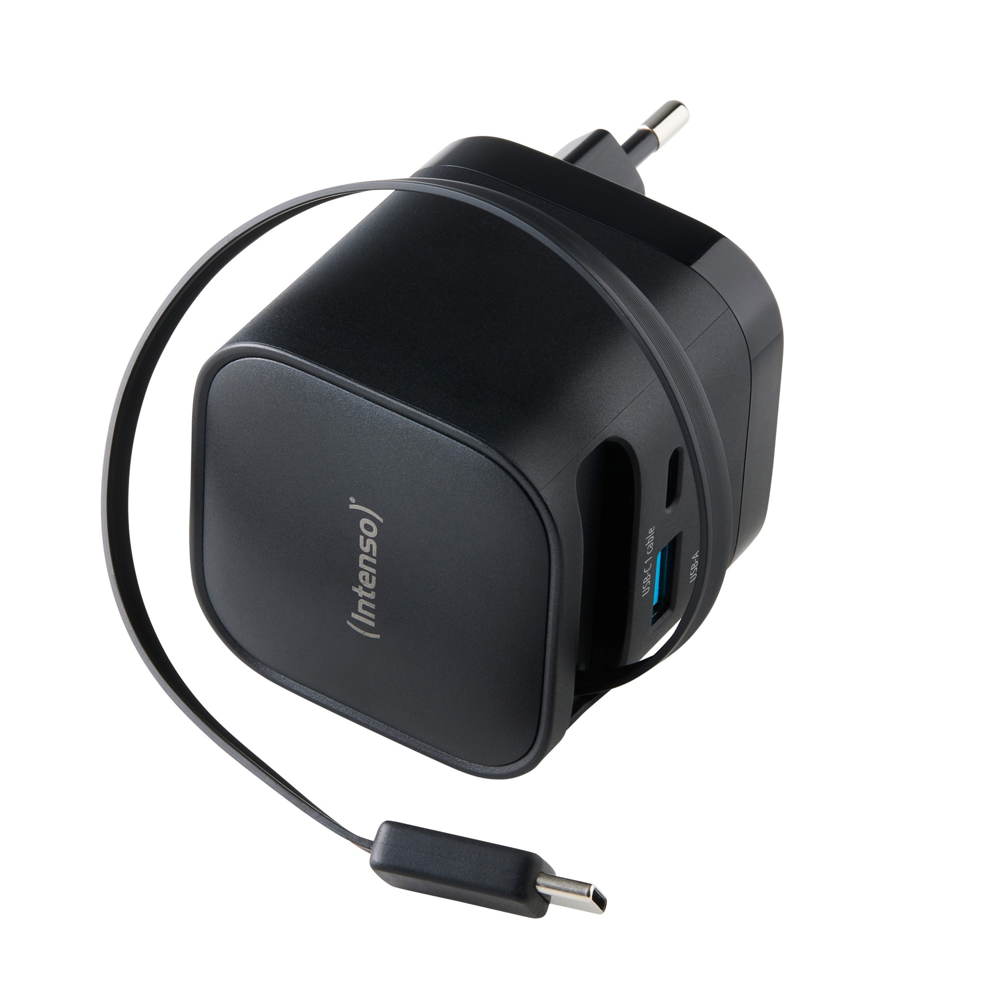 Intenso Compact Fast Charger 65W USB-C/USB-A Black