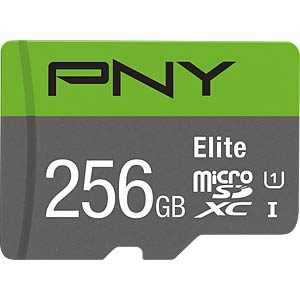 SD MicroSD XC Card 256GB PNY Elite Cl.10 U1 retail