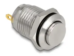 DELOCK Drucktaster zum Einbau 12 mm 2 x Lötanschluss