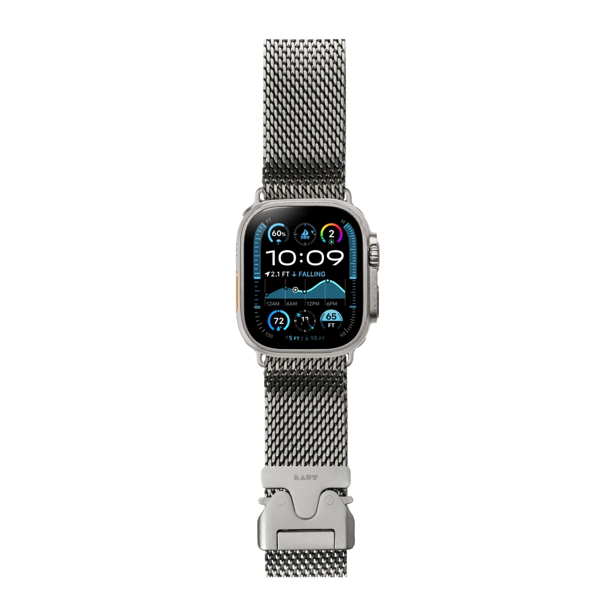 LAUT SATURN LOOP Titanium woven mesh band for Apple Watch