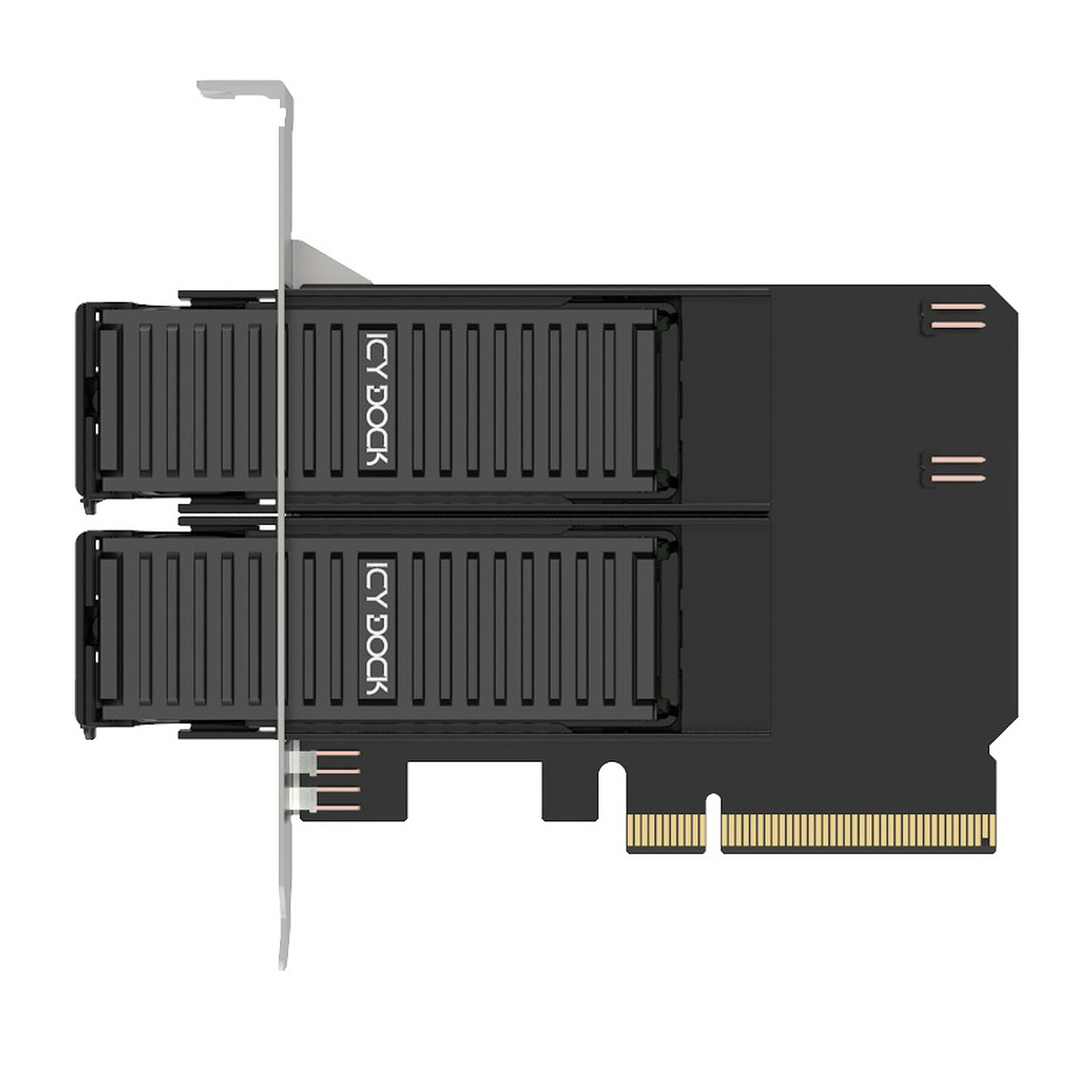 IcyDock Adapter 2x M.2 NVMe to PCIe 4.0 x8 card bifurcation