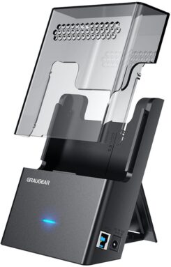 GRAUGEAR Dock-Behuizing voor 3,5/2,5 HDD/SSD, USB3.2 Gen1