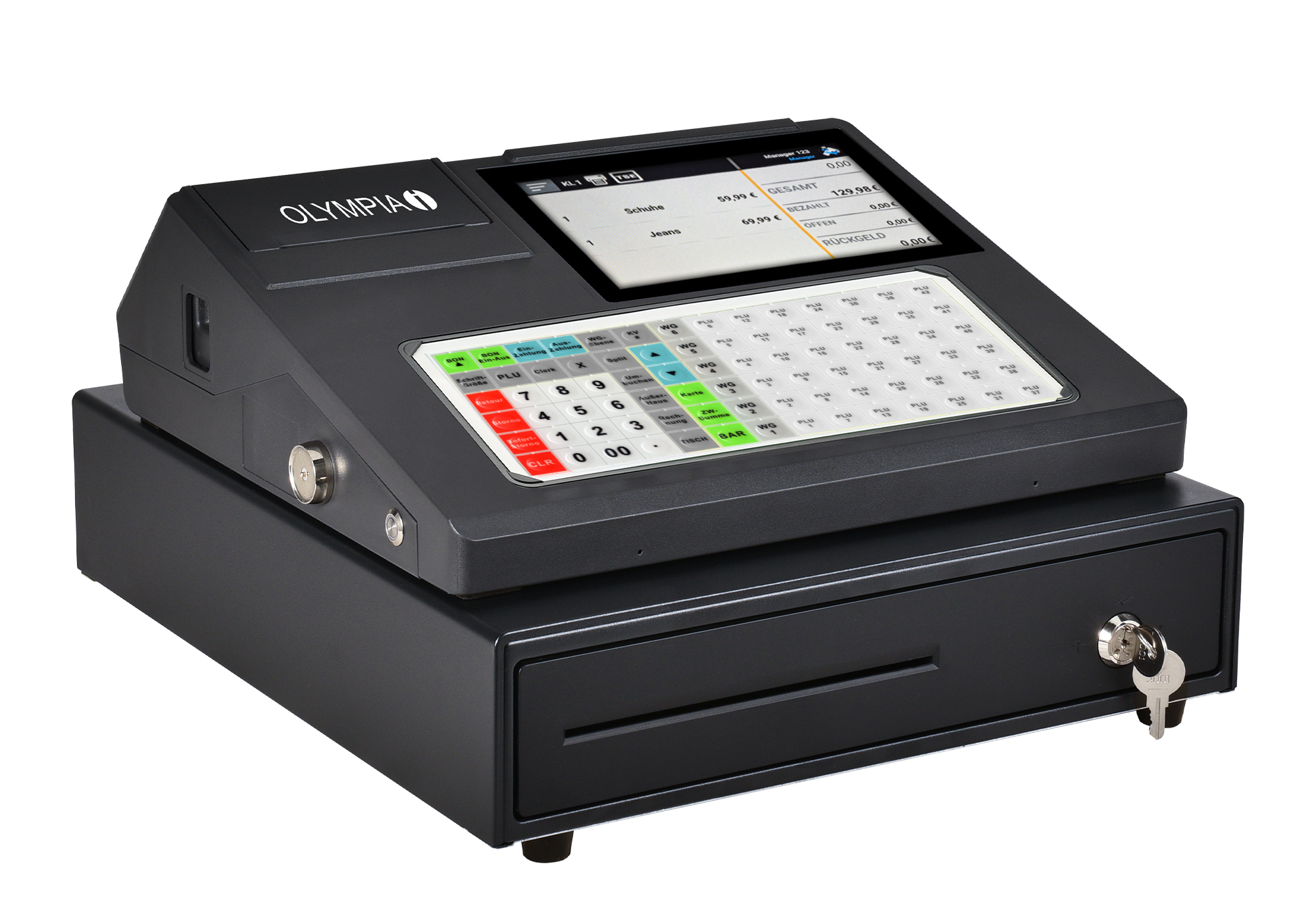 Olympia Kasse K200 PLUS inkl.Drucker HINWEIS BEACHTEN