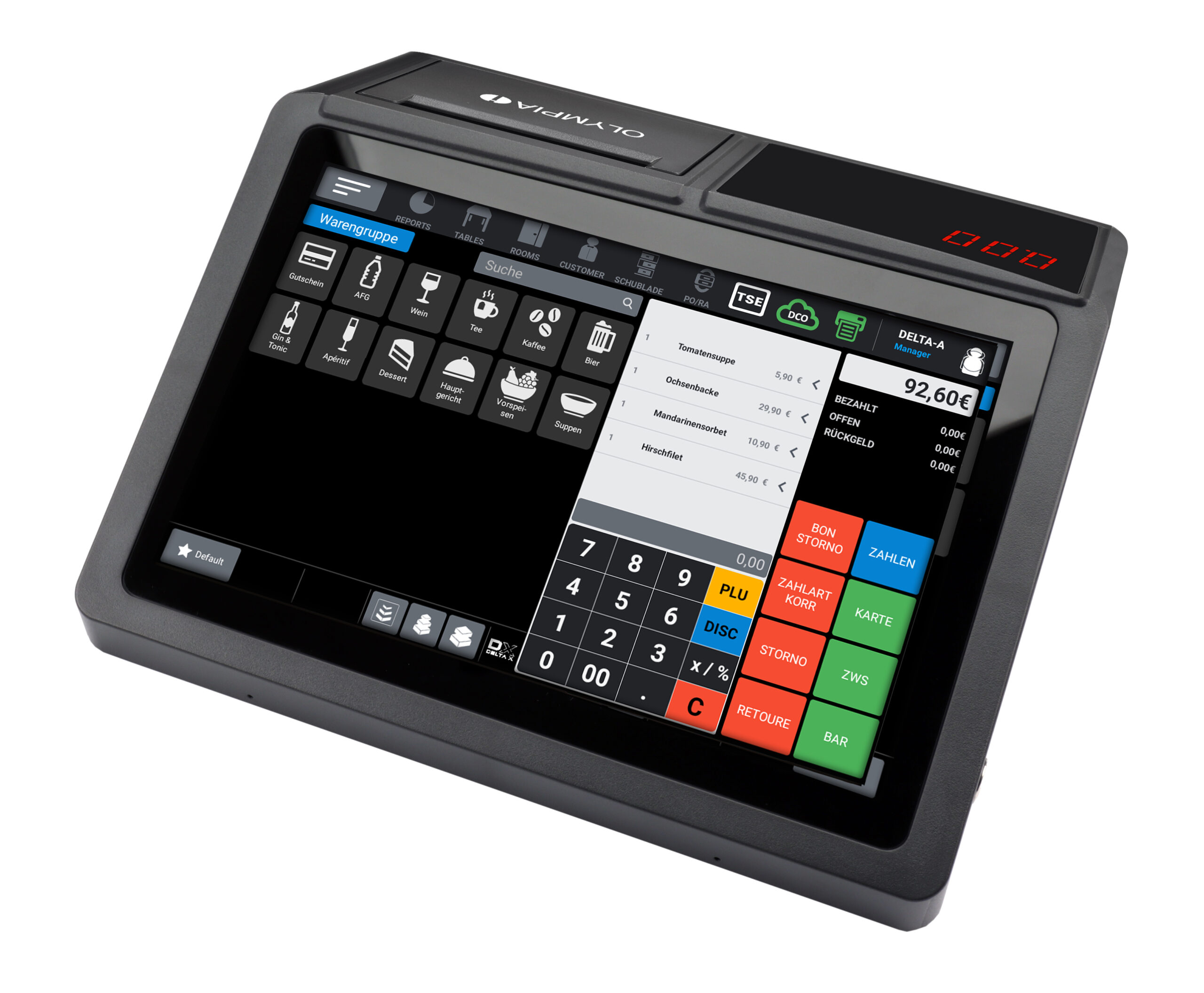 Olympia Kasse T110 inkl.Drucker HINWEIS BEACHTEN