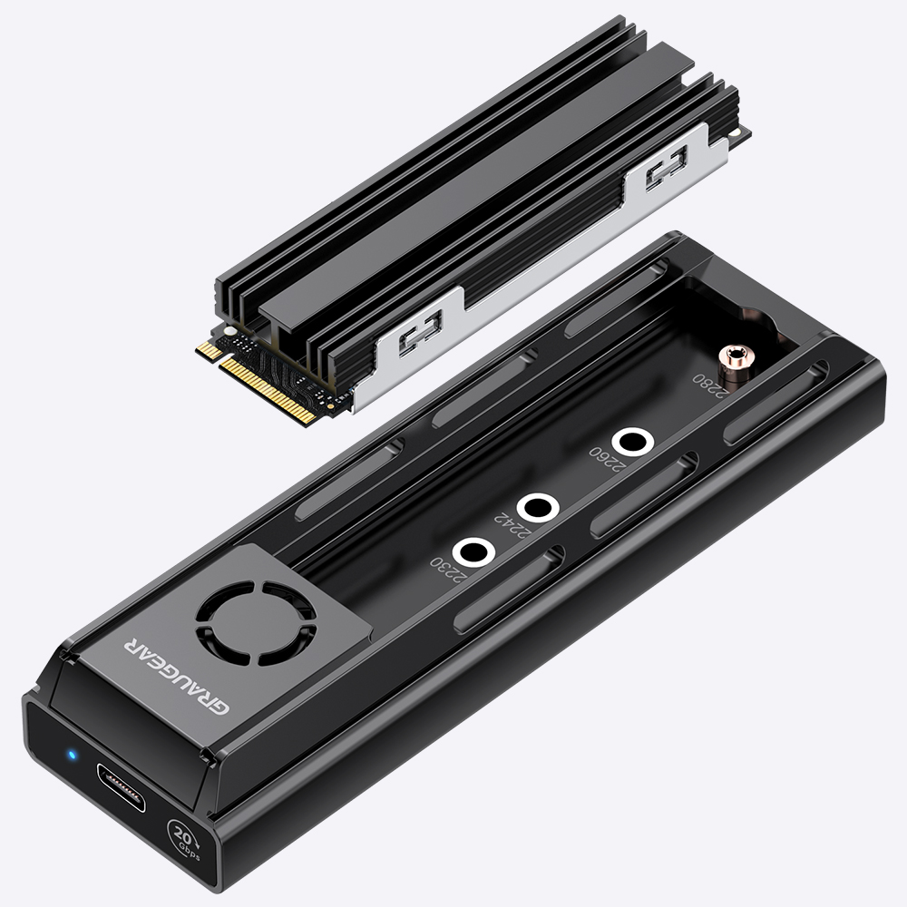 GRAUGEAR externe Docking M.2 NVMe/NGFF SSD met koeler 20Gbit