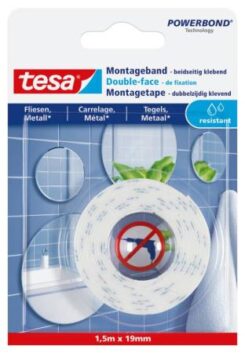 tesa Montageband Fliesen&Metall wasserdicht 1.5m x 19mm