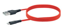 Schwaiger USB-Kabel 2.0 St. A->Apple Lightning 1,20m rood