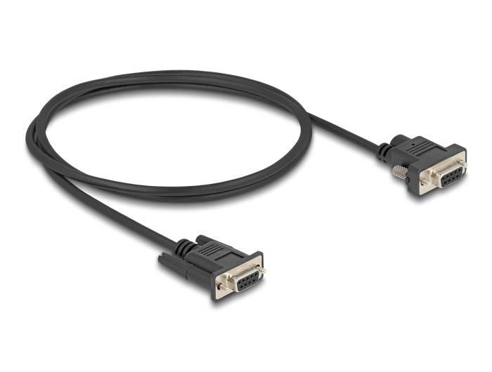 DELOCK Serieel Kabel RS-232 D-Sub9 Bu zu D-Sub9 Bu Pin 9 1m