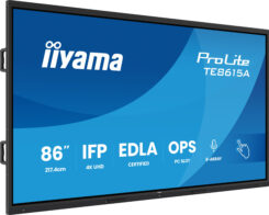 iiyama TE8615A-B2AG beeldkrant Interactief flatscreen 2,17 m (85.6") Wifi 550 cd/m² 4K Ultra HD Zwart Touchscreen Type processor Android 24/7