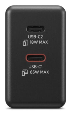 Lenovo Dual USB-C 65W GaN Charger Universeel Zwart AC Binnen - Afbeelding 5