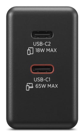 Lenovo Dual USB-C 65W GaN Charger Universeel Zwart AC Binnen - Afbeelding 5