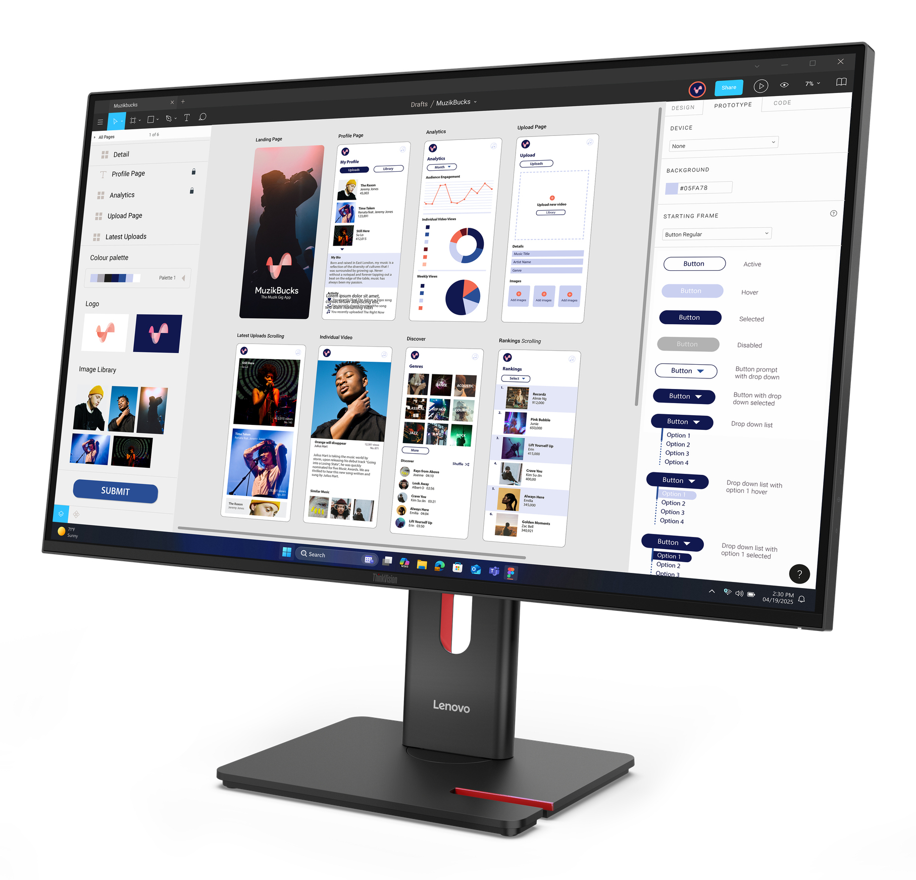 Lenovo ThinkVision T32UD-40 Monitor - Afbeelding 12
