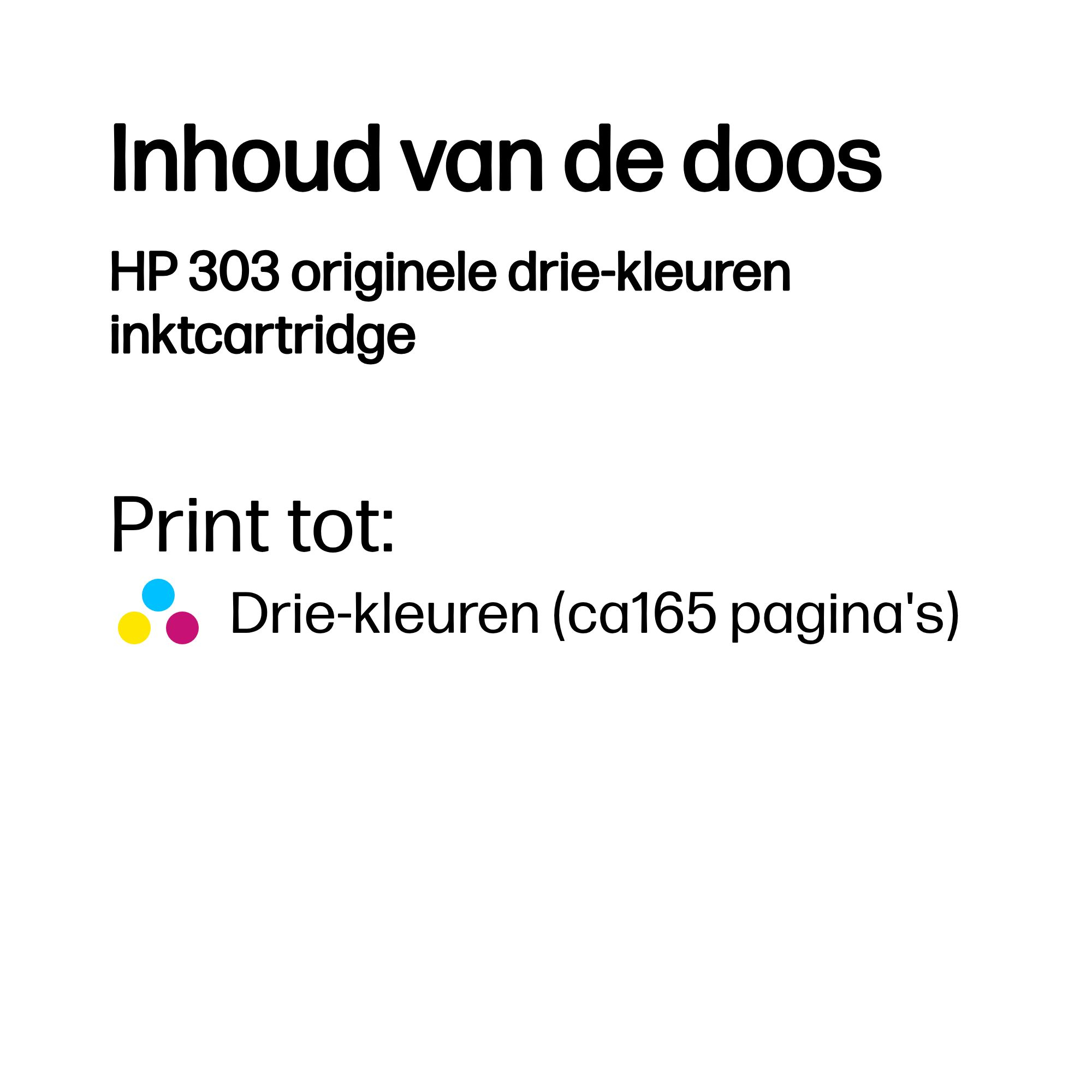 HP 303 originele drie-kleuren inktcartridge - Afbeelding 4