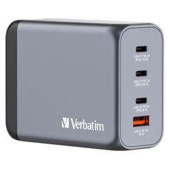 Verbatim 200 W GaN-wandoplader met vier poorten 2 x USB-C PD 100 W / 1 x USB-C PD 65 W / 1 x USB QC 3.0 (EU/VK/VS) - Afbeelding 2