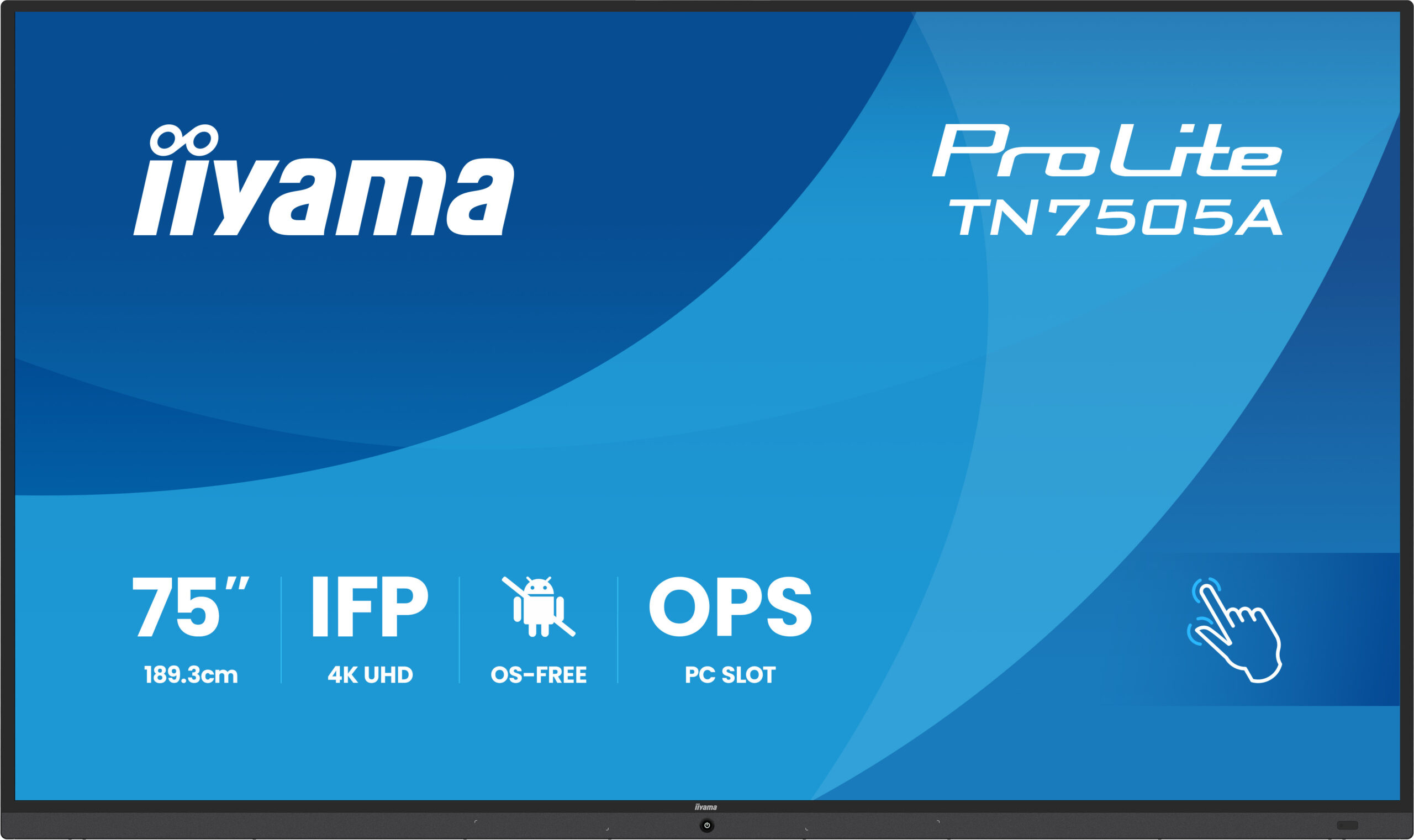 iiyama TN7505A-B1AG beeldkrant Interactief flatscreen 189,3 cm (74.5") 500 cd/m² 4K Ultra HD Zwart Touchscreen - Afbeelding 3