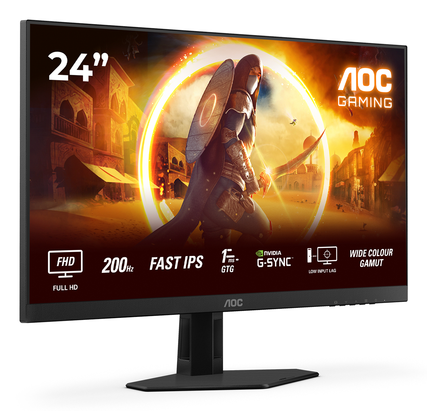 AOC G4 24G4HRE computer monitor 60,5 cm (23.8") 1920 x 1080 Pixels Full HD LED Zwart, Rood - Afbeelding 3