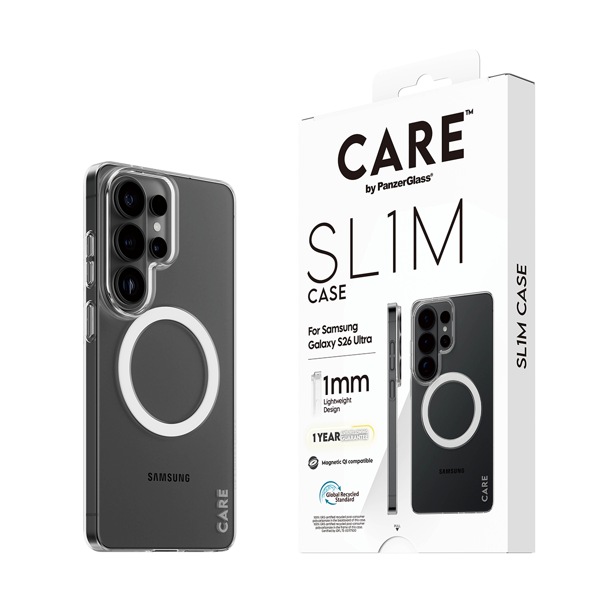 PanzerGlass CARE™ by ® SL1M Case Transparent w. Qi Samsung Galaxy S26 Ultra mobiele telefoon behuizingen 17,5 cm (6.9") Hoes Transparant - Afbeelding 7