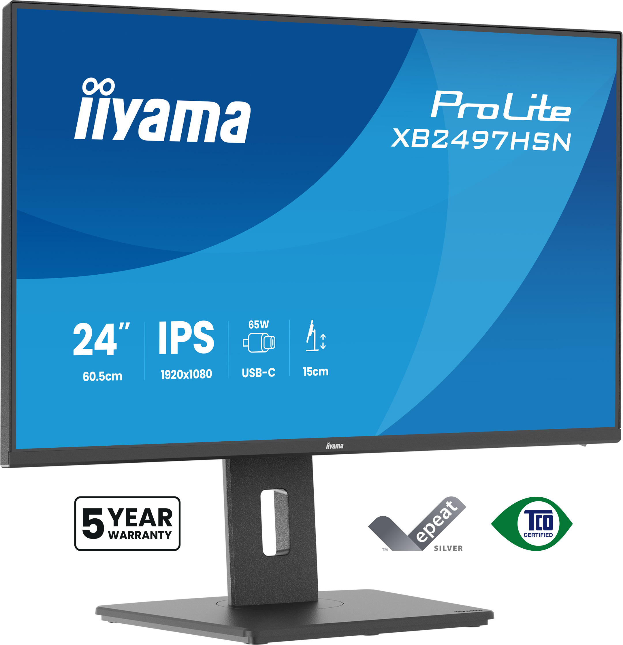 iiyama ProLite XB2497HSN-B1 computer monitor 60,5 cm (23.8") 1920 x 1080 Pixels Full HD LED Zwart - Afbeelding 2