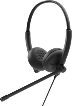 DELL WH125 Headset Bedraad Hoofdband Oproepen/muziek USB Type-A Zwart