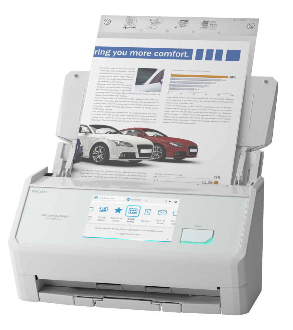 Ricoh ScanSnap IX2500 ADF-scanner 600 x 600 DPI A4 Wit - Afbeelding 5