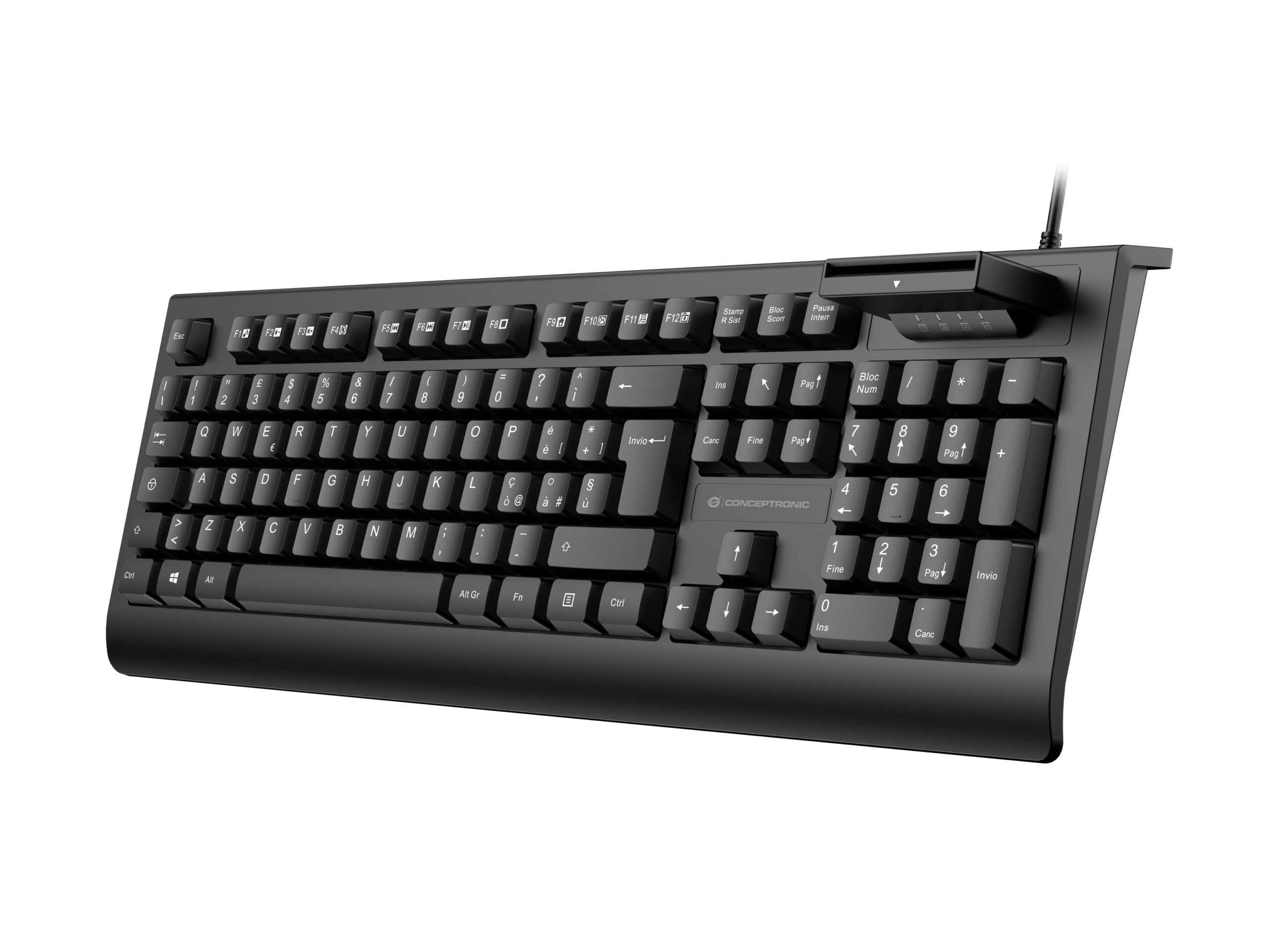 Conceptronic KAYNE01IT toetsenbord Kantoor USB QWERTY Italiaans Zwart - Afbeelding 3