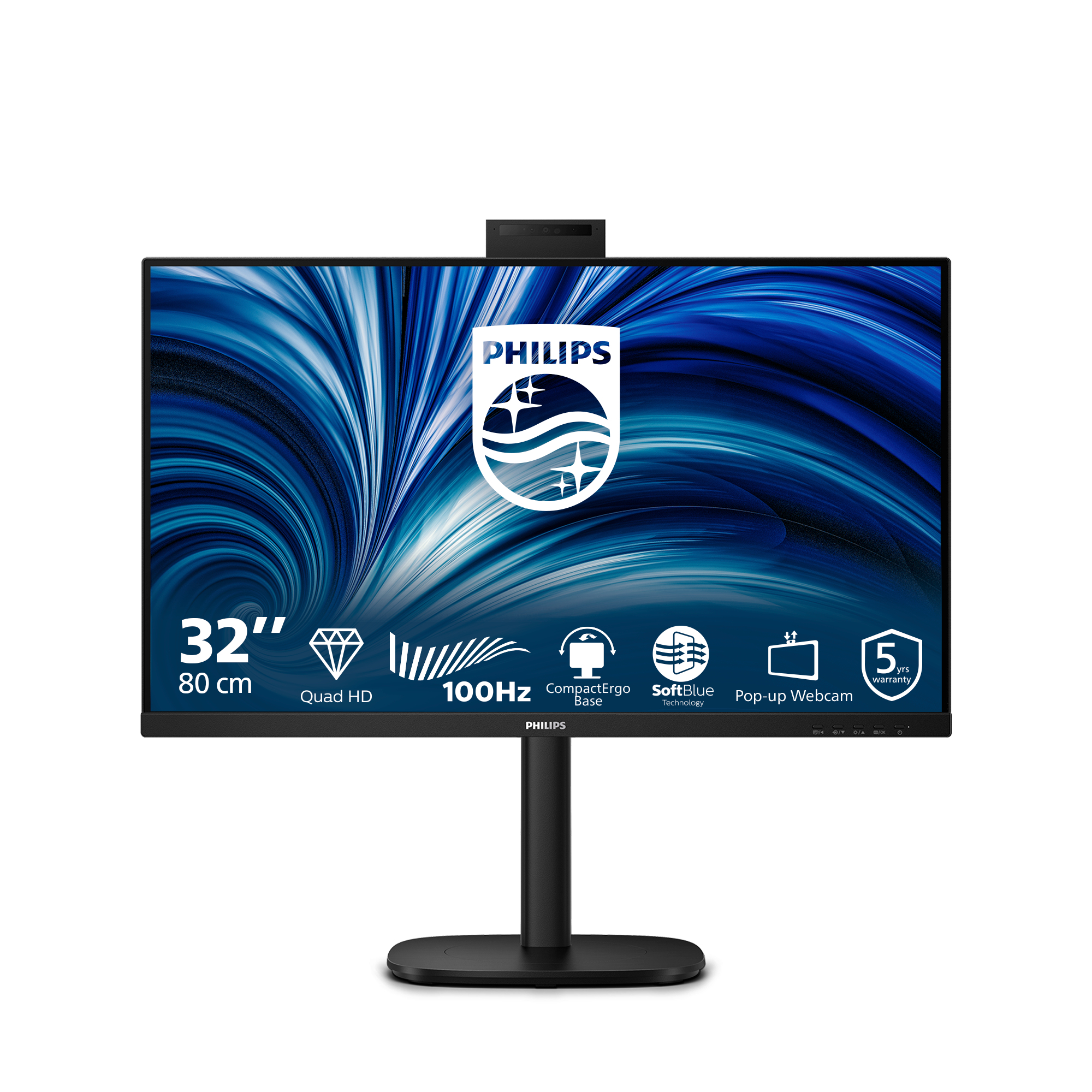 Philips 3000 series 32B2U3601H/00 computer monitor 80 cm (31.5") 2560 x 1440 Pixels Quad HD LCD Zwart - Afbeelding 2
