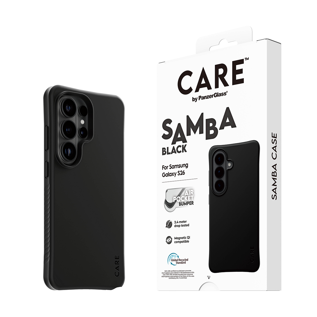 PanzerGlass CARE™ by ® Samba Case Black w. Qi Samsung Galaxy S26 Ultra mobiele telefoon behuizingen Hoes Zwart - Afbeelding 7