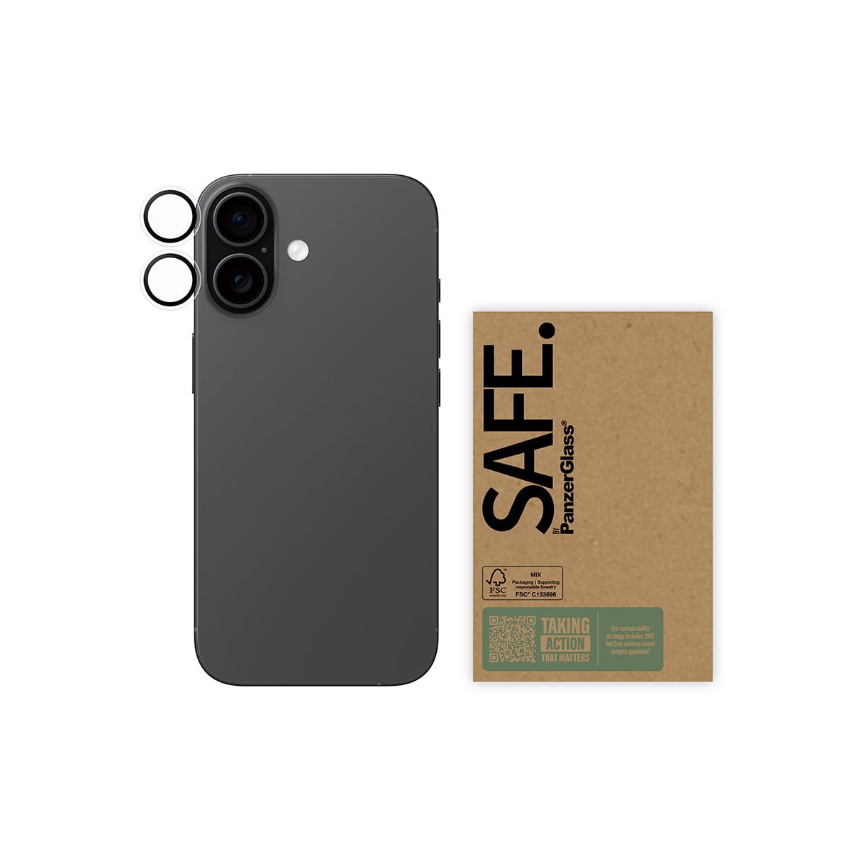 PanzerGlass SAFE. by ® Camera Lens Protector Transparent iPhone 17 | iPhone 16 | 16 Plus | Bulk Doorzichtige schermbeschermer Apple 10 stuk(s) - Afbeelding 3