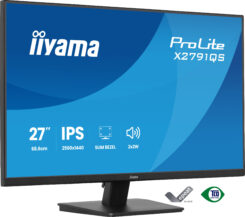 iiyama ProLite X2791QS-B1 computer monitor 68,6 cm (27") 2560 x 1440 Pixels Quad HD LED Zwart