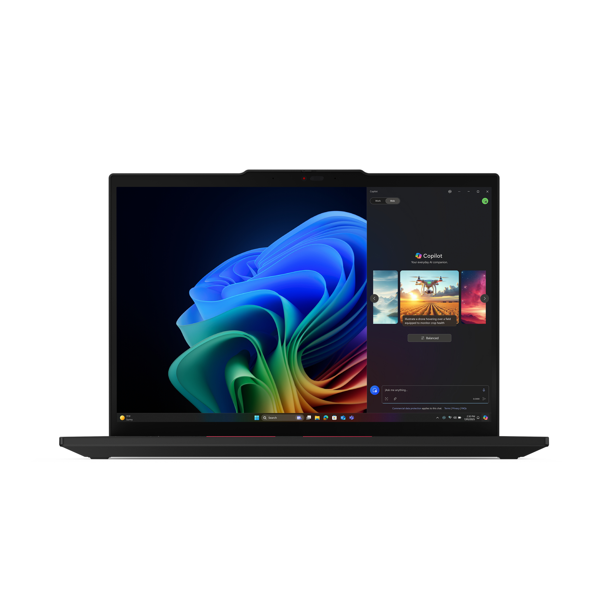 Lenovo ThinkPad T14 Gen 6 (AMD) Copilot+ PC AMD Ryzen AI 7 PRO 350 Laptop 35,6 cm (14") WUXGA 64 GB DDR5-SDRAM 1 TB SSD Wi-Fi 7 (802.11be) Windows 11 Pro Engels Zwart - Afbeelding 3