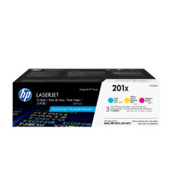HP 201X originele high-capacity cyaan/magenta/gele LaserJet tonercartridges, 3-pack