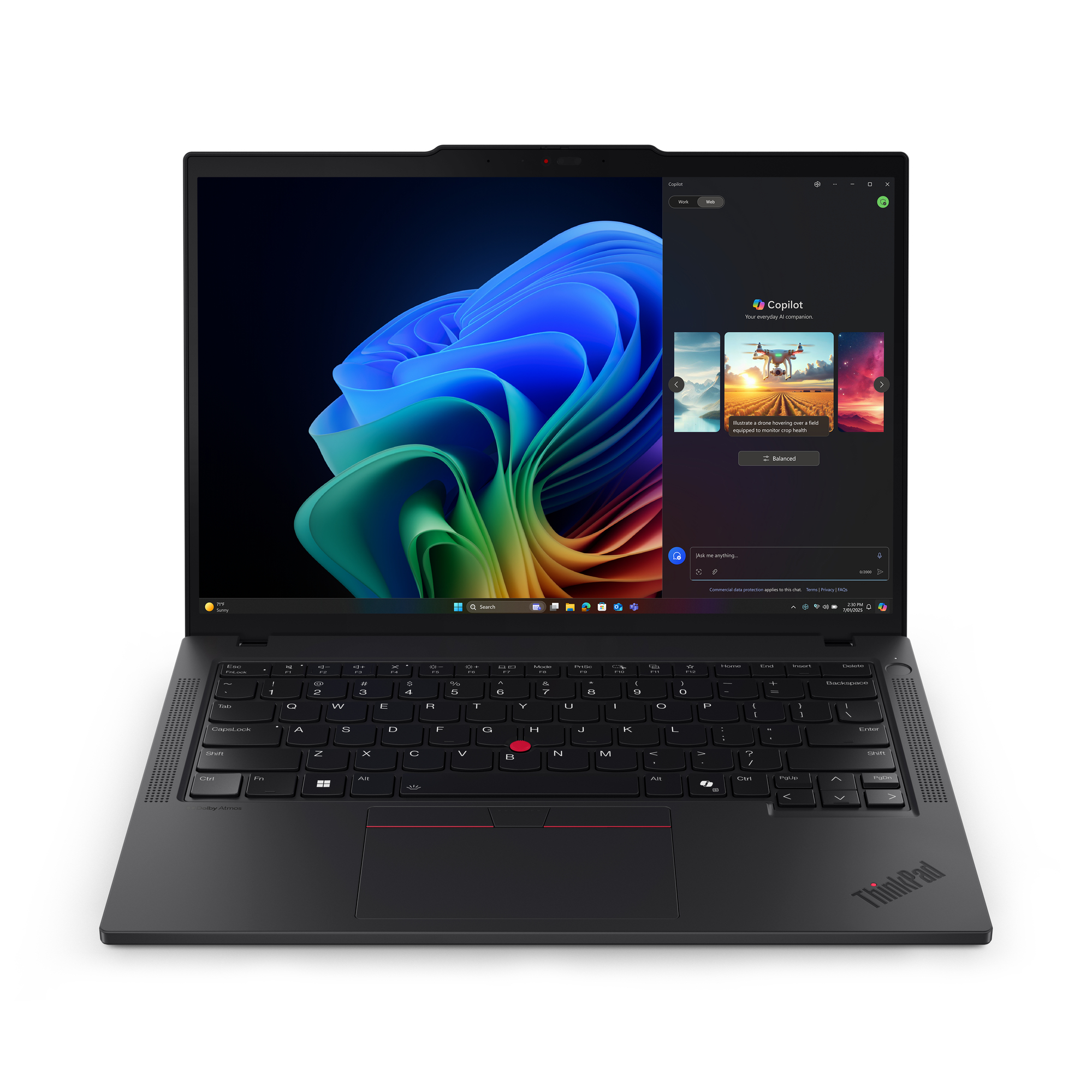 Lenovo ThinkPad T14 Gen 6 (AMD) Copilot+ PC AMD Ryzen AI 7 PRO 350 Laptop 35,6 cm (14") WUXGA 64 GB DDR5-SDRAM 1 TB SSD Wi-Fi 7 (802.11be) Windows 11 Pro Engels Zwart - Afbeelding 4