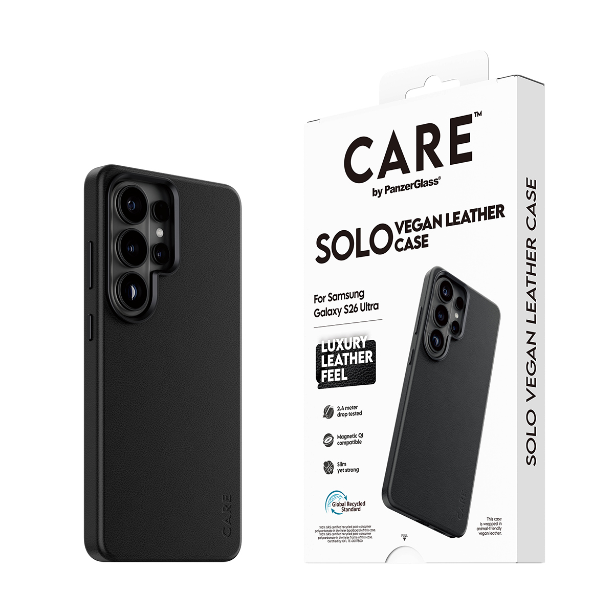 PanzerGlass CARE™ by ® Solo Case Black w. Qi Samsung Galaxy S26 Ultra mobiele telefoon behuizingen Hoes Zwart - Afbeelding 7