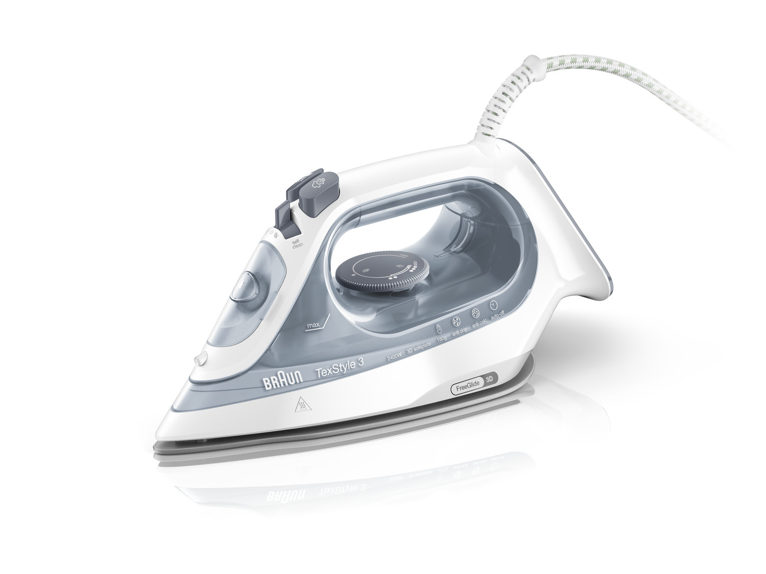 Braun TexStyle 3 SI3054GY Stoomstrijkijzer Keramische zoolplaat 2400 W Grijs - Afbeelding 2