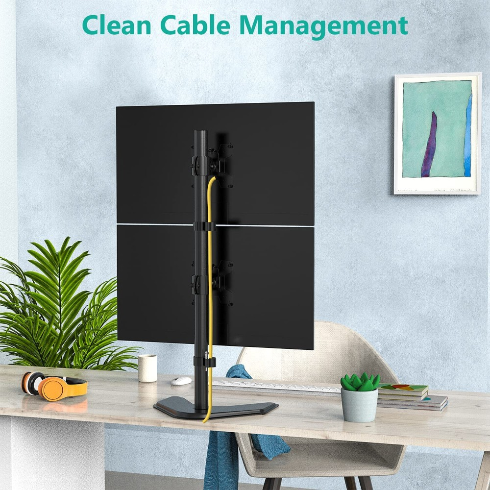 Techly ICA-LCD 2520V flat panel bureau steun 68,6 cm (27") Zwart - Afbeelding 12