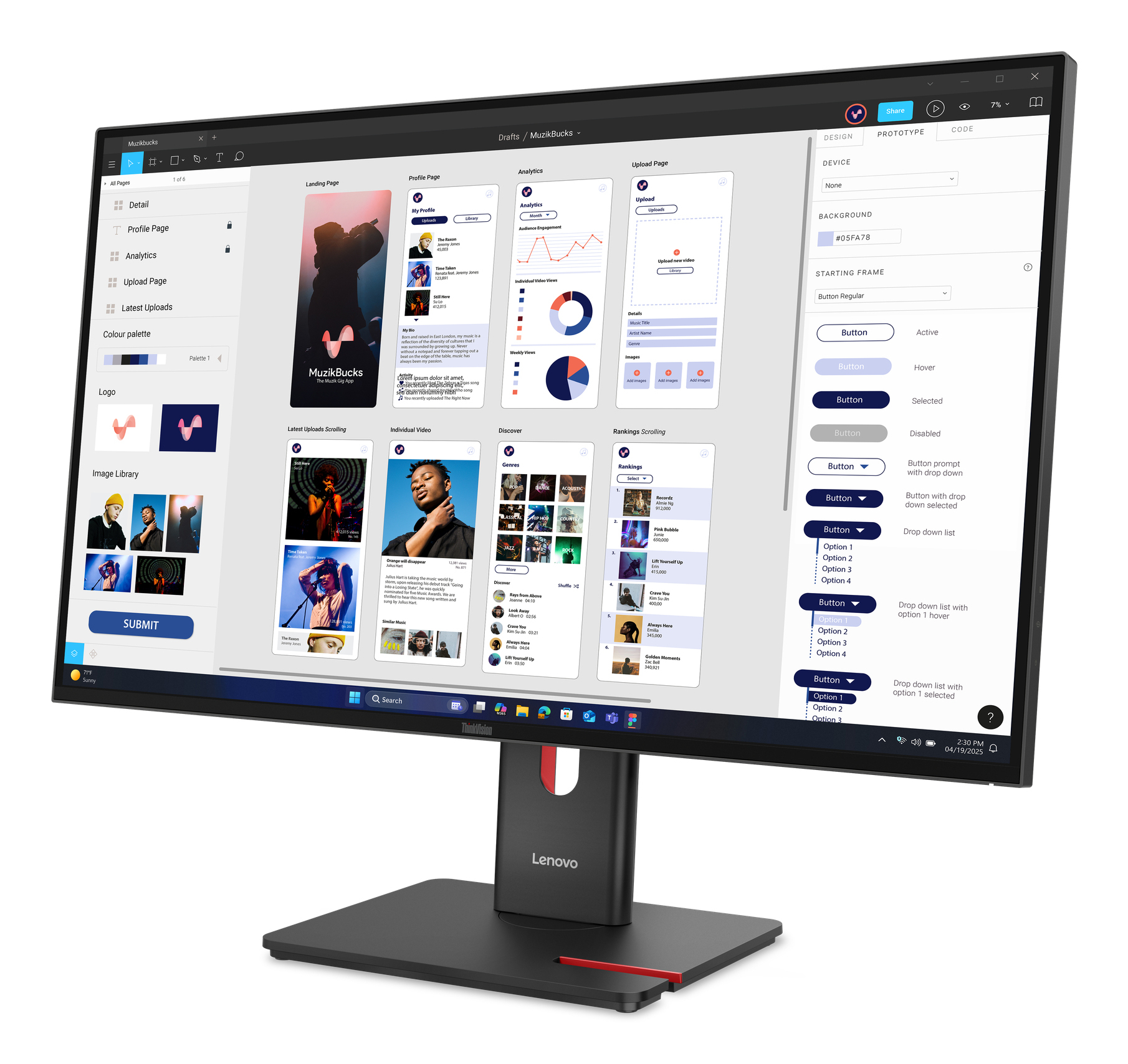 Lenovo ThinkVision T32UD-40 Monitor - Afbeelding 3