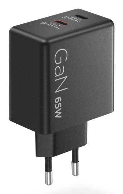 Lenovo Dual USB-C 65W GaN Charger Universeel Zwart AC Binnen - Afbeelding 3