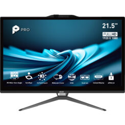 MSI Pro AP222T 14MA-613EU Intel® Core™ i3 i3-14100 54,6 cm (21.5") 1920 x 1080 Pixels Touchscreen Alles-in-één-pc 8 GB DDR4-SDRAM 512 GB SSD Windows 11 Home Wi-Fi 5 (802.11ac) Zwart