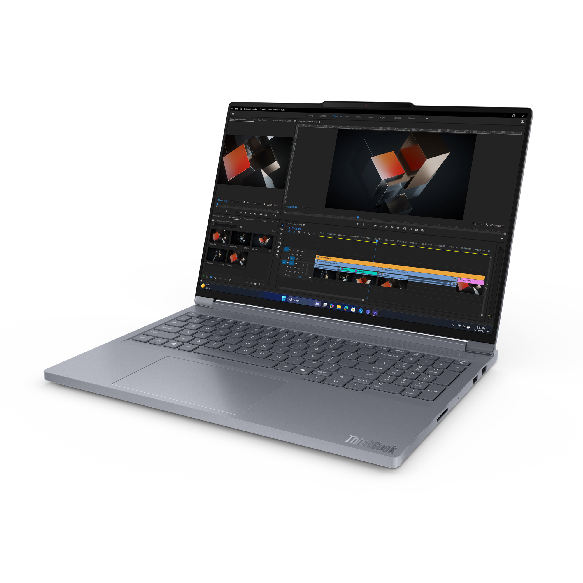 Lenovo ThinkBook 16p G6 ADR AMD Ryzen™ 9 8940HX Laptop 40,6 cm (16") WQXGA 32 GB DDR5-SDRAM 1 TB SSD NVIDIA GeForce RTX 5060 Wi-Fi 7 (802.11be) Windows 11 Pro Belgisch Grijs - Afbeelding 4