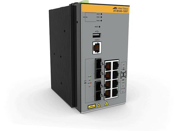Allied Telesis AT-IE340-12GT-80 Managed L3 Gigabit Ethernet (10/100/1000) Grijs - Afbeelding 2