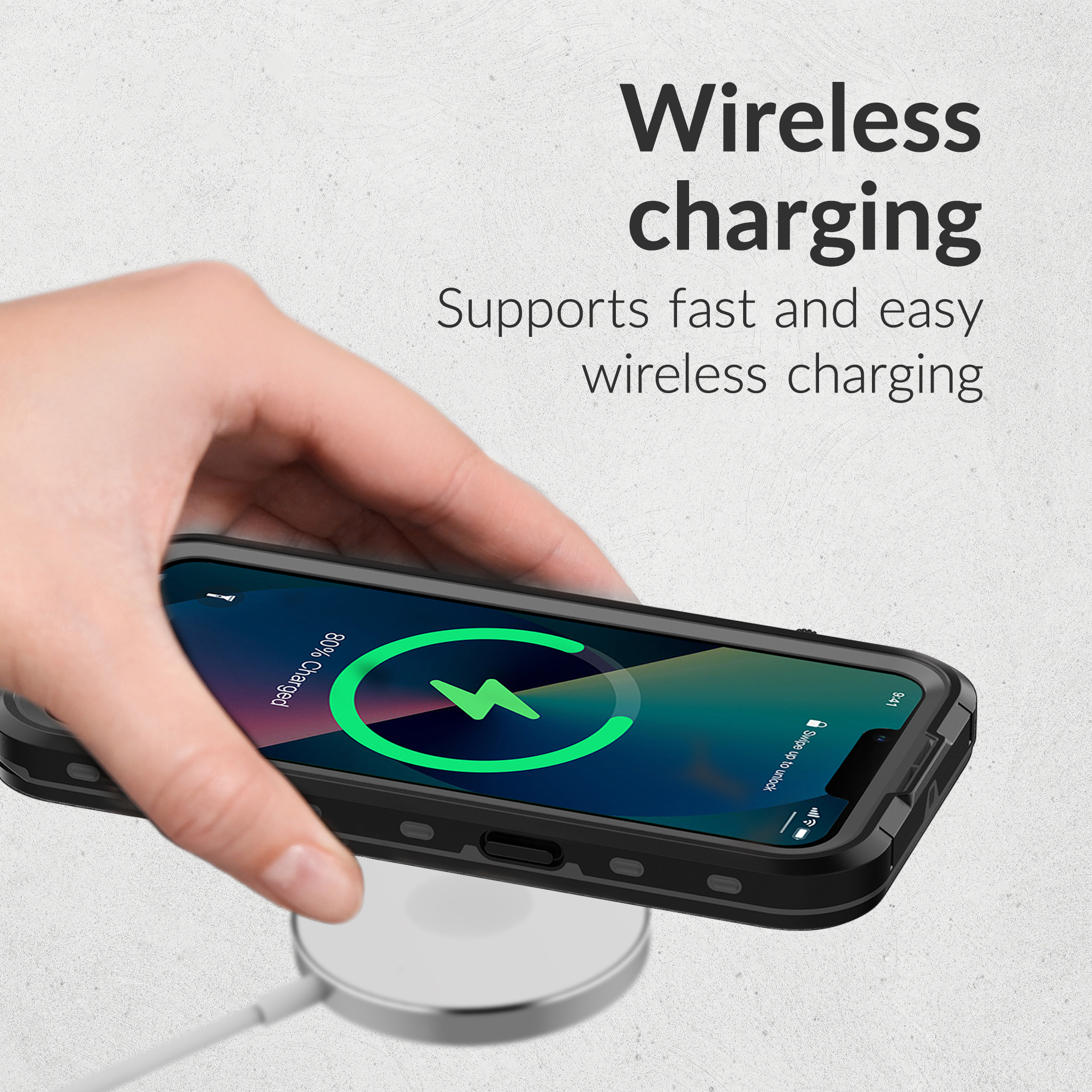 Mobilize MagSafe Compatible Waterproof Case Samsung Galaxy S25 Ultra 5G Clear/Black - Afbeelding 4