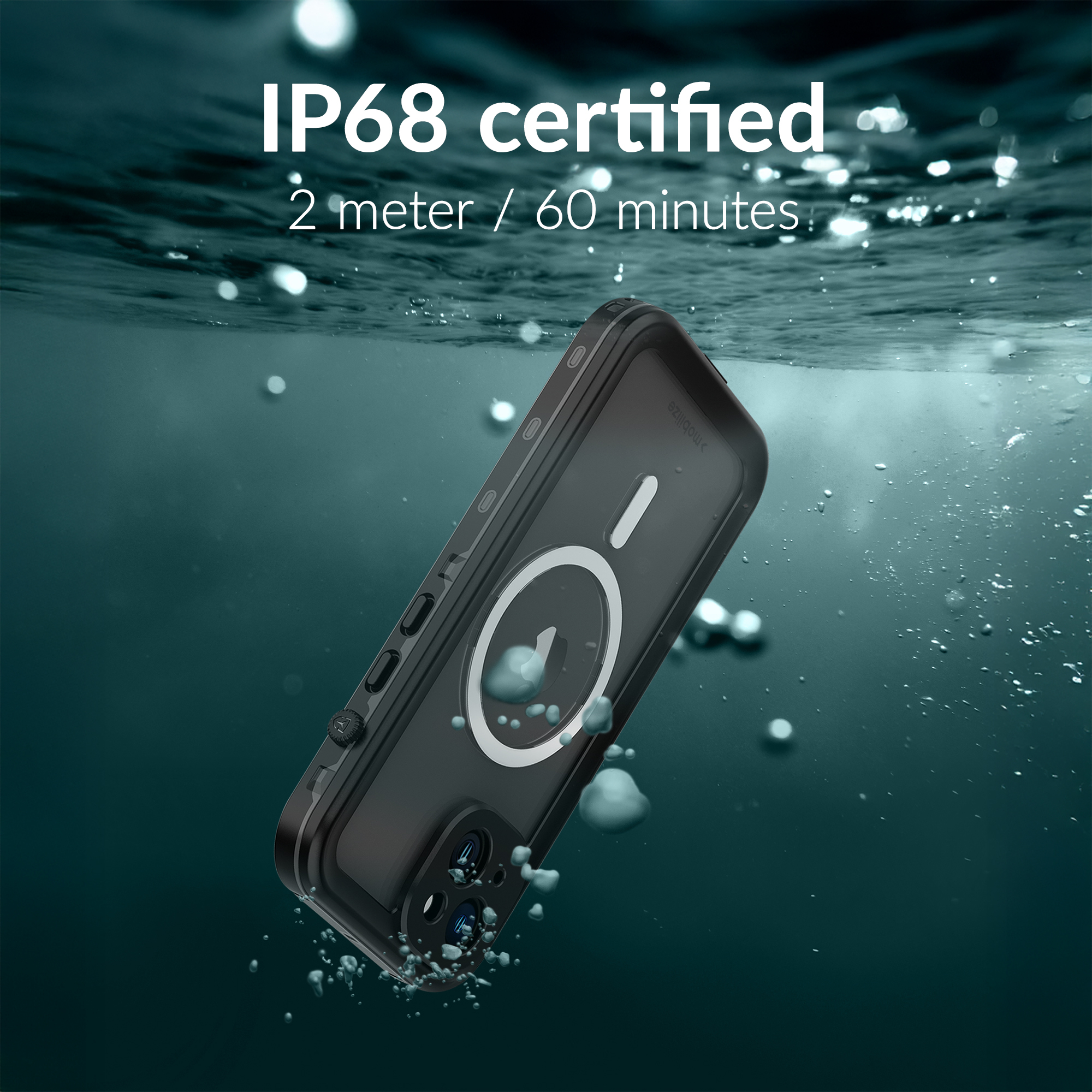 Mobilize MagSafe Compatible Waterproof Case Samsung Galaxy S25 Ultra 5G Clear/Black - Afbeelding 7